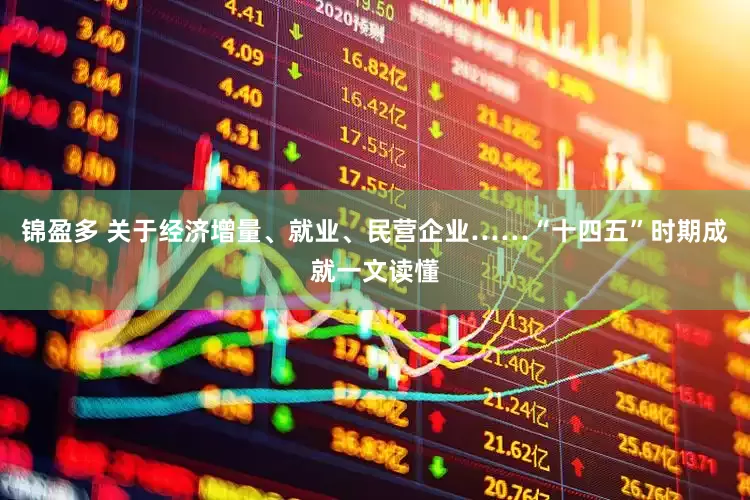 锦盈多 关于经济增量、就业、民营企业……“十四五”时期成就一文读懂