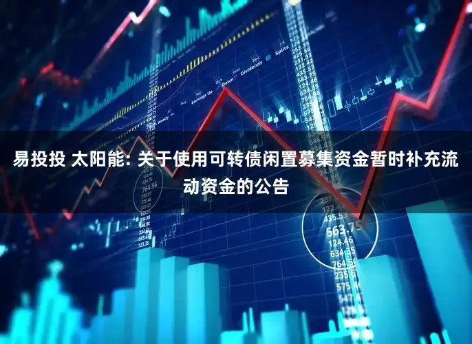 易投投 太阳能: 关于使用可转债闲置募集资金暂时补充流动资金的公告